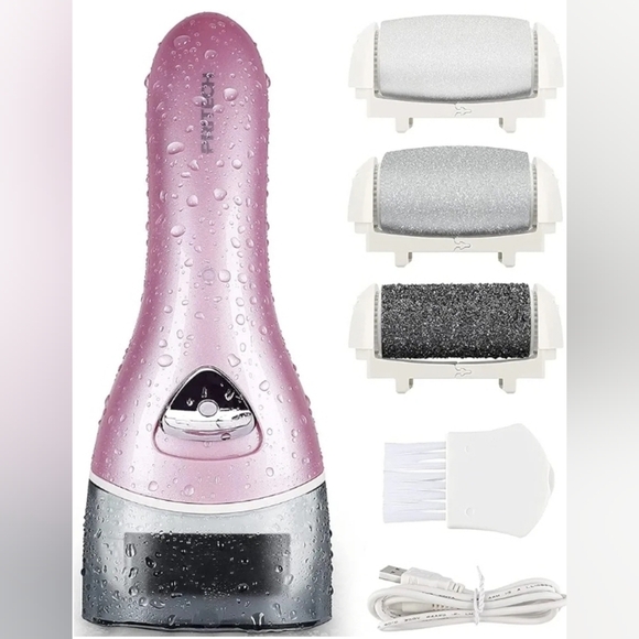 Pink Electric Foot File with Attachments - Picture 1 of 8